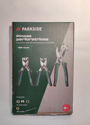 Набор инструментов parkside для пробивки отверстий и установки кнопок и люверсов