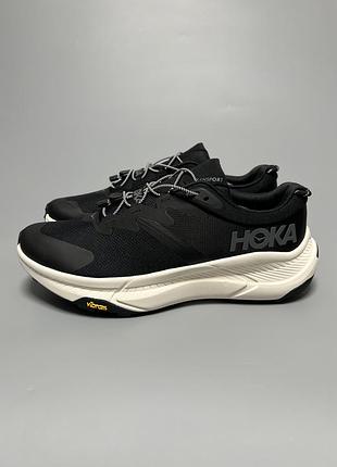 Трекінгові трейлові бігові кросівки на широку стопу hoka one one transport wide 1164370 bklb оригінал