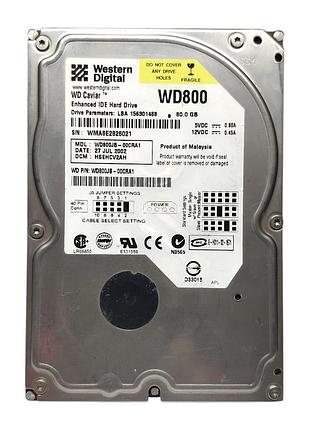 Жесткий диск hdd 80gb 7200rpm 8mb ide 3.5 wd caviar se wd800jb
