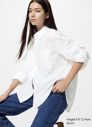 Сорочка uniqlo бавовна оверсайз cotton oversized shirt