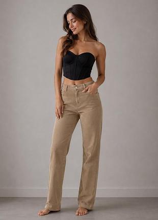 Вельветові прямі штани труби massimo dutti