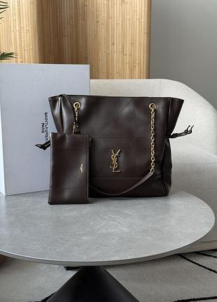 Женская сумка премиум jamie shopping leather tote bag urban grey