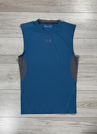 Бірюзова компресійна спортивна майка андер армор under armour heatgear, l, оригінал