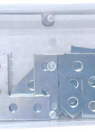 Монтажные плоские уголки parkside flat angle brackets 8 шт 37,5×37,5×14 мм
