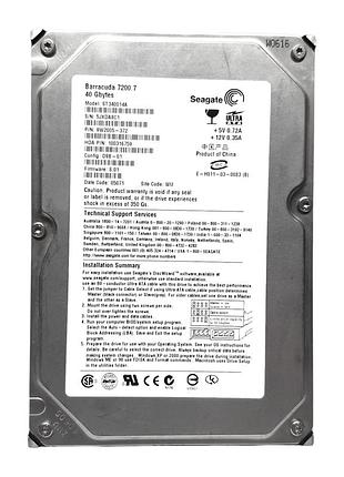 Жорсткий диск hdd 40gb 7200rpm 2mb ide 3.5 seagate barracuda 7200.7 st340014a
