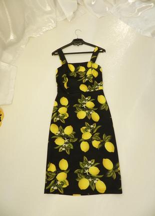 ⛔✅ красивое платье по фигуре с сочными и яркими лимонами на груди зацепка1 фото