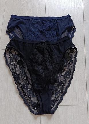 Круговые трусики ажурные трусы кружевные высокая посадка m&amp;s l л 12 40 48