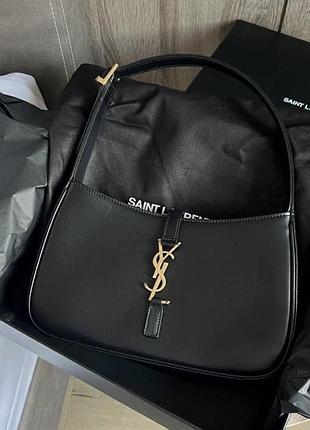 Шкіряна сумка чорна лого бренд люкс