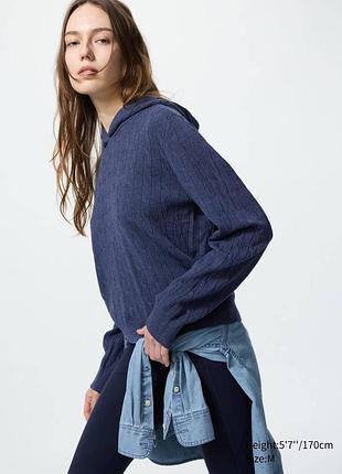 В'язаний светр uniqlo з капюшоном