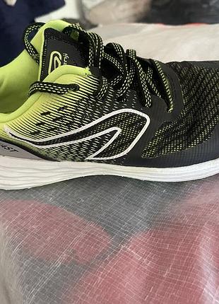 Kiprun кросівки 500 kiprun fast дитячі для легкої атлетики – чорні/неоново-жовті