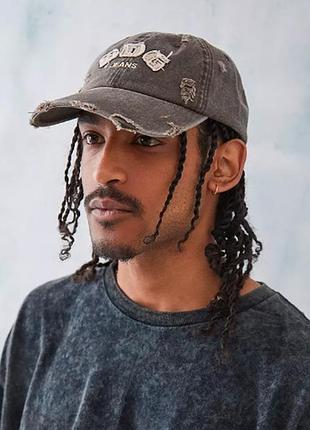 Кепка бейсболка унісекс гаражний стиль bdg brown distressed logo cap