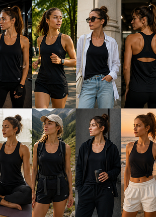 Under armour черна жіноча спортивна майка(розмір м)