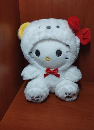 М'яка іграшка хеллоу кітті, hello kitty в костюмі білого ведмедя. 20 см.
