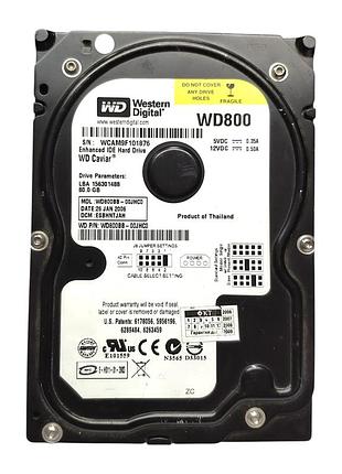Жесткий диск hdd 80gb 7200rpm 2mb ide 3.5 wd caviar wd800bb 01876