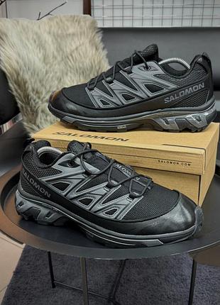 Кроссовки мужские salomon xt6 expance (черные) демисезонные весна-лето-осень текстиль размер 41-46 новые 22-1