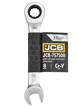 Ключ гайковий короткий з тріскачкою 8 мм jcb tools jcb-757s08