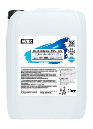Тосол avex holod blue meg, -40 °c кан. 20кг/18.8л