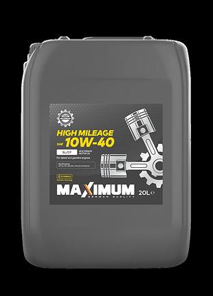 Масло моторное maximum high mileage 10w40 sl/cf_20л (acea a3/b4; mb229.1/229.3; vw502.00/505.00)
