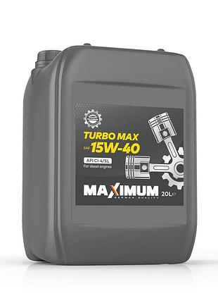 Масло моторное maximum turbo-max 15w40 ci-4/sl_ 20л(acea e7; man 3275-1; volvo vds-3; renault rld-2)