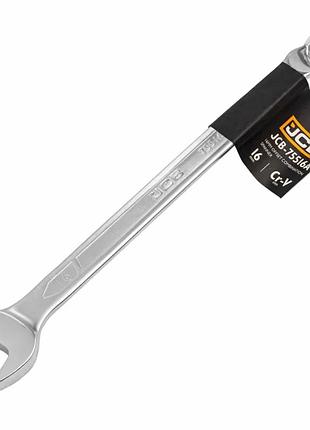 Ключ рожково-накидной 16 мм отогнутый на 75 градусов jcb tools jcb-75516a