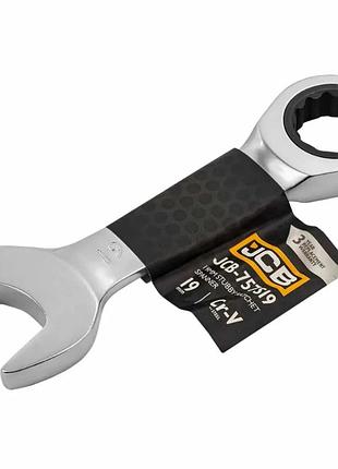 Ключ гайковий короткий з тріскачкою 19 мм jcb tools jcb-757s19