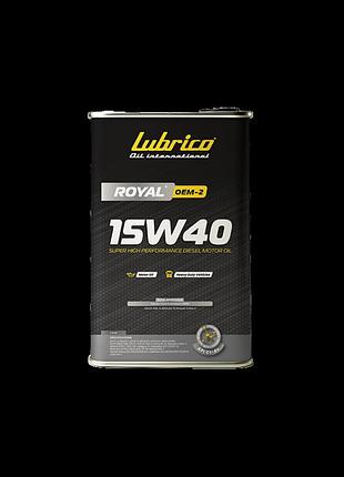 Олива моторна lubrico royal oem-2 15w40, 16л - api ci-4 plus/ci-4/ch-4/sl, acea e7/a3/в4, 228,3