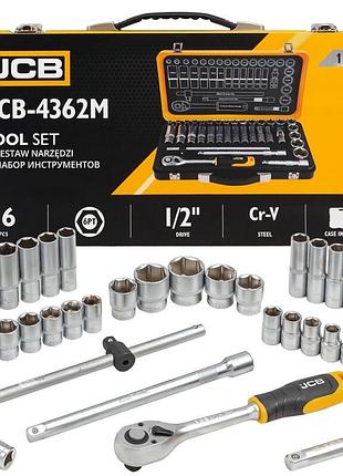 Набор инструмента комбинированный 36пр. 1/2", (6-гр.) (8-32) | 60498 | jcb