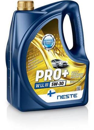 Масло моторное синтетическое neste pro+ w ll-iii 5w30_4л (acea c3; vw 504.00, vw 507.00; mb 229.51)
