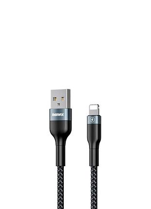 Кабель remax sury 2 usb 2.0 to lightning 2.4a 1m черный (rc-064i-b)