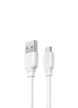 Кабель remax suji pro usb 2.0 to microusb 2.4a 1m белый (rc-138m-w)