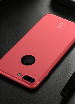 Чехол baseus для iphone 8 plus/7 plus simple solid red (arapiph7p-ms09) 3