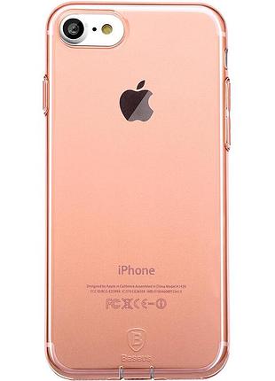 Чехол baseus для iphone se 2020/8/7 simple pluggy rose gold (arapiph7-a0r)