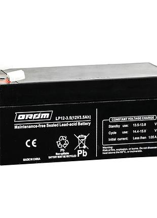 Акб 3.5ah lp12 agm grom (гермет) 12v (135*67*55)