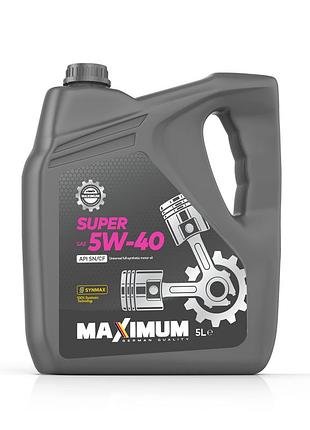 Масло моторное maximum supermax 5w40 sn/cf_ 5л (acea a3/b4; mb 226.5/229.3; vw 502.00/505.00)