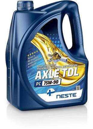 Масло трансмиссионное синтетическое neste pro axle tdl pc 75w90_4л (api gl-4/gl-5)