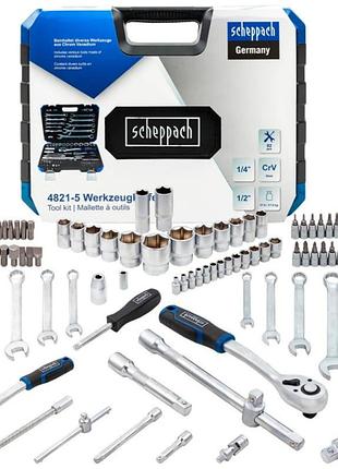 Набор инструмента комбинированный 82пр. 1/2", 1/4" (6-гр.) (4-32 мм) | 60766 | scheppach