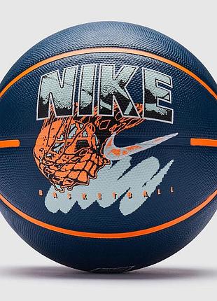 Мяч баскетбольный nike everyday playground 8p graphic deflated синий/оранжевый/белый n.100.4371.408.07 (орригинал)