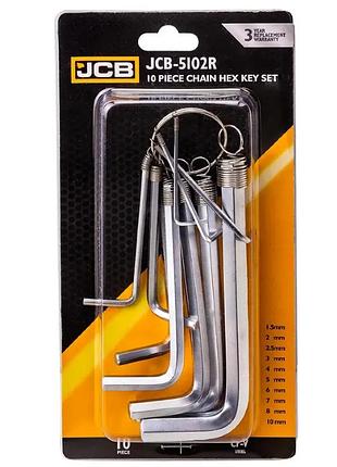 Набір г-подібних ключів шестигранних, 10 пр. jcb tools jcb-5102r