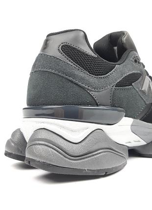 New balance 9060 чорні на сірій