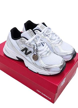 Кроссовки new balance 740 белые с черным (женские/человечи) демисезонные весна-лето-осень кожа текстиль размер 37-45 новые 1307