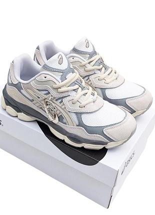 Кроссовки женские мужскиеasics gel nyc светлые (унисекс) демисезонные весна-лето-осень замша текстиль размер 36-45 новые 1315