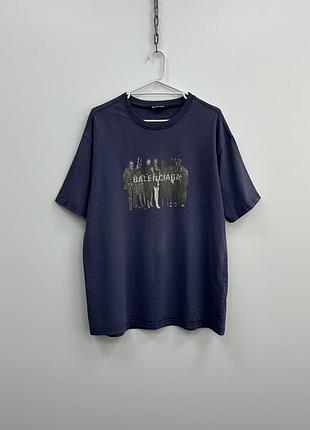 Крута футболка balenciaga band real printed t-shirt