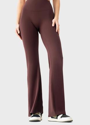 Легінси кльош avecs коричневі з технологією waist-tightening