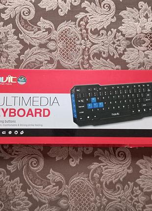 Ця дротова клавіатура havit hv-kb327 із синіми ігровими клавішами wasd.підключення: підключається через usb-порт і не потребує додаткових драйверів
