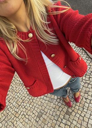 Стильна натуральна кофта zara 🔥