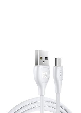 Кабель remax lesu pro usb 2.0 to microusb 2.1a 1m белый (rc-160m-w)