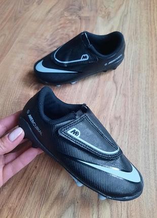 Футбольные бутсы nike mercurial vapor 16 club копы копочки на липучках сороконожки шиповки