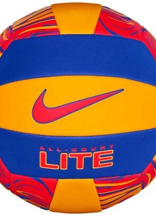 М'яч волейбольний nike all court lite volleyball deflated orange/hyper royal/bright crimson size 5