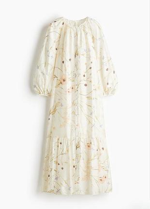 H&amp;m шикарное длинное платье свободного кроя в цветочный принт