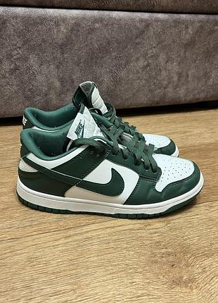 Кроссовки nike dunk low green/white